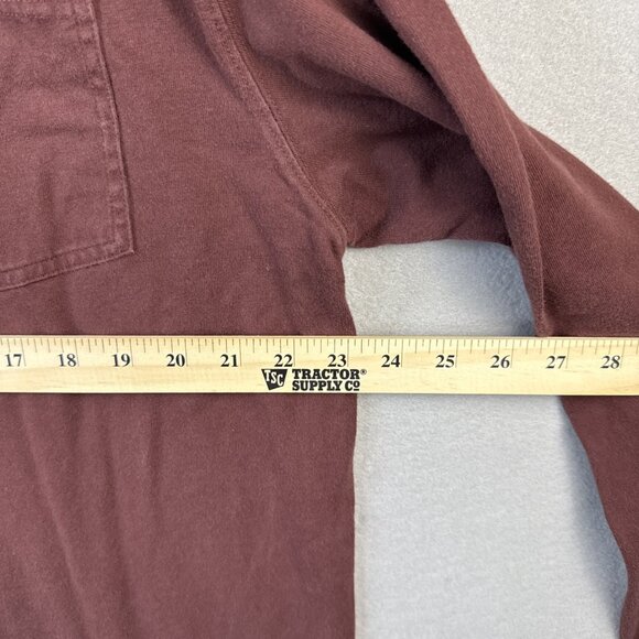 Duluth Trading Polo Shirt Mens L Maroon Longtail T Long Sleeve Outdoors Workwear - Picture 4 of 8